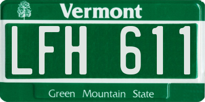 VT license plate LFH611