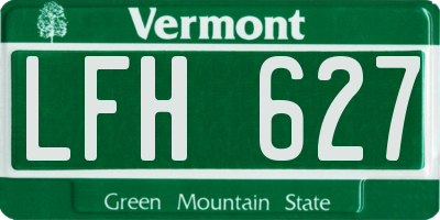 VT license plate LFH627