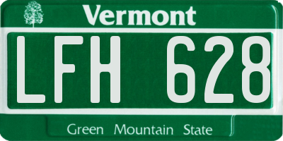 VT license plate LFH628