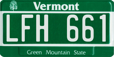 VT license plate LFH661