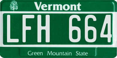 VT license plate LFH664