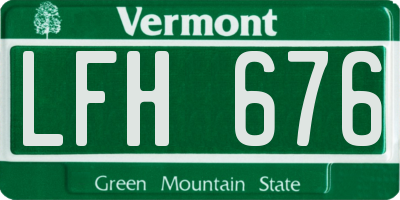 VT license plate LFH676