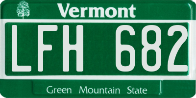 VT license plate LFH682