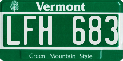 VT license plate LFH683
