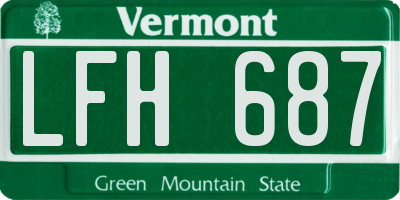VT license plate LFH687