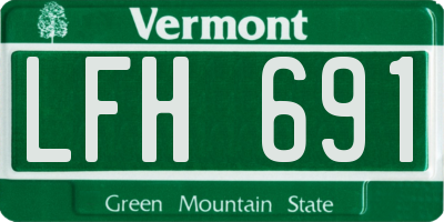 VT license plate LFH691