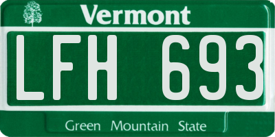 VT license plate LFH693