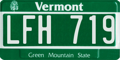 VT license plate LFH719