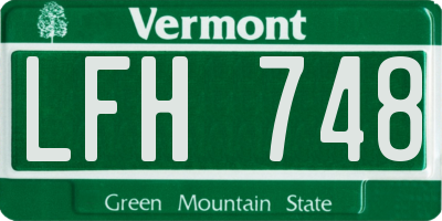 VT license plate LFH748