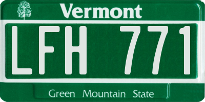 VT license plate LFH771