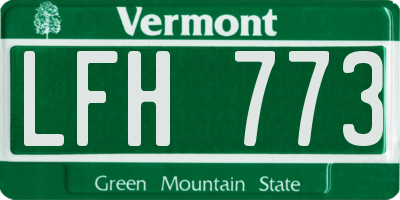 VT license plate LFH773