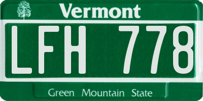 VT license plate LFH778
