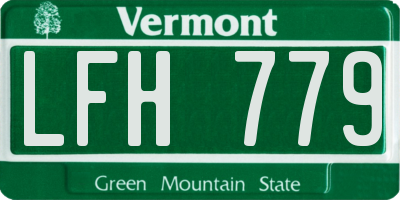 VT license plate LFH779