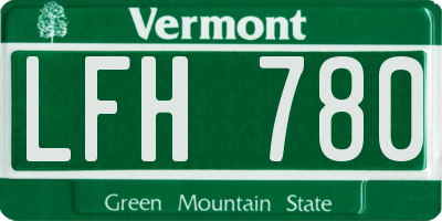 VT license plate LFH780