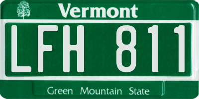 VT license plate LFH811