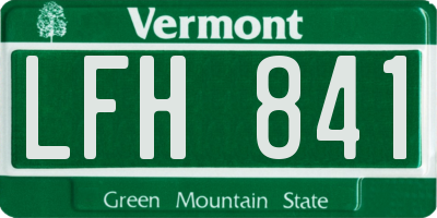 VT license plate LFH841