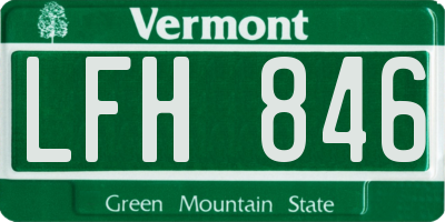 VT license plate LFH846