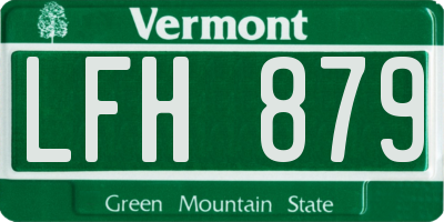 VT license plate LFH879