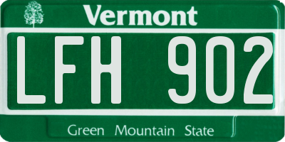 VT license plate LFH902