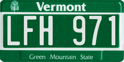 VT license plate LFH971