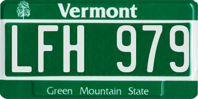 VT license plate LFH979