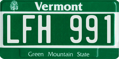 VT license plate LFH991