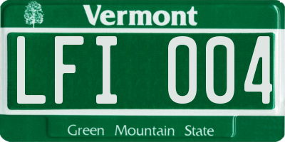 VT license plate LFI004