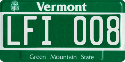 VT license plate LFI008
