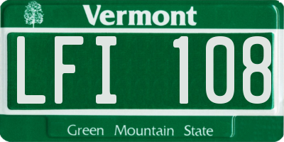 VT license plate LFI108