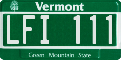 VT license plate LFI111