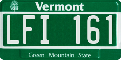 VT license plate LFI161