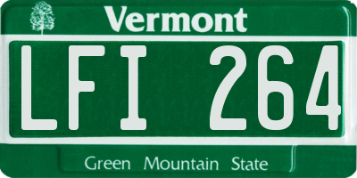 VT license plate LFI264