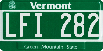 VT license plate LFI282