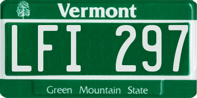 VT license plate LFI297