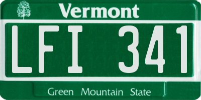 VT license plate LFI341