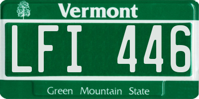 VT license plate LFI446