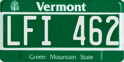 VT license plate LFI462