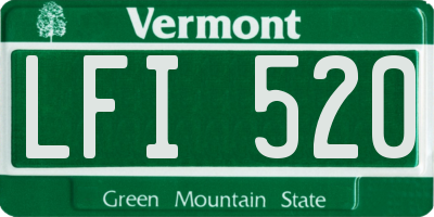 VT license plate LFI520