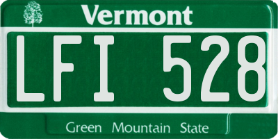 VT license plate LFI528