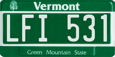 VT license plate LFI531