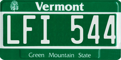 VT license plate LFI544