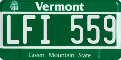 VT license plate LFI559