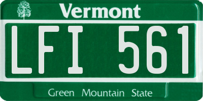 VT license plate LFI561