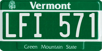 VT license plate LFI571