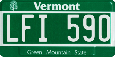 VT license plate LFI590