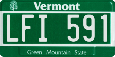 VT license plate LFI591