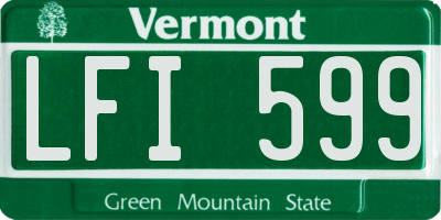 VT license plate LFI599