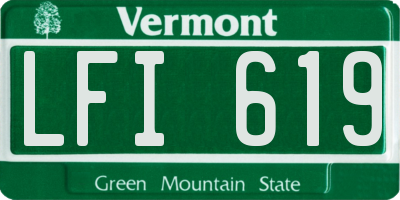 VT license plate LFI619