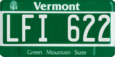 VT license plate LFI622