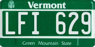 VT license plate LFI629